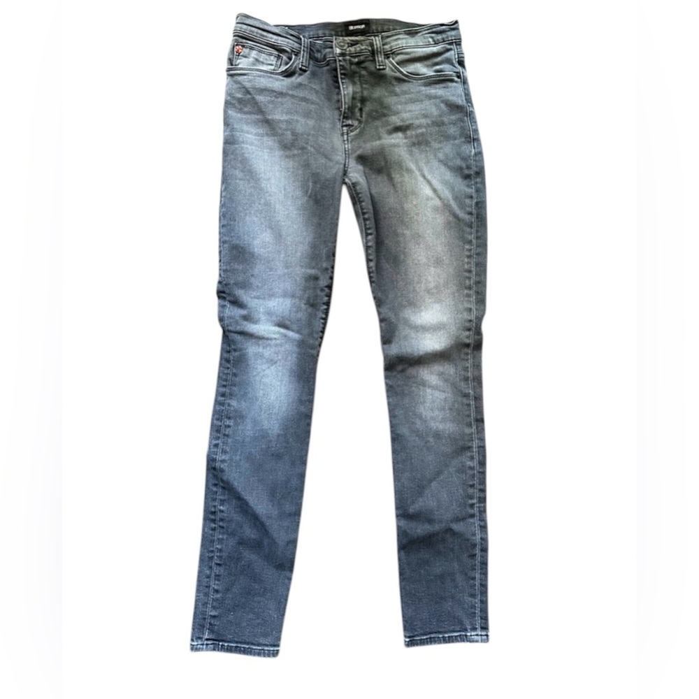 Hudson Jeans Size 27 Womens Natalie Super Skinny Mid Rise Dark Wash Gray Denim